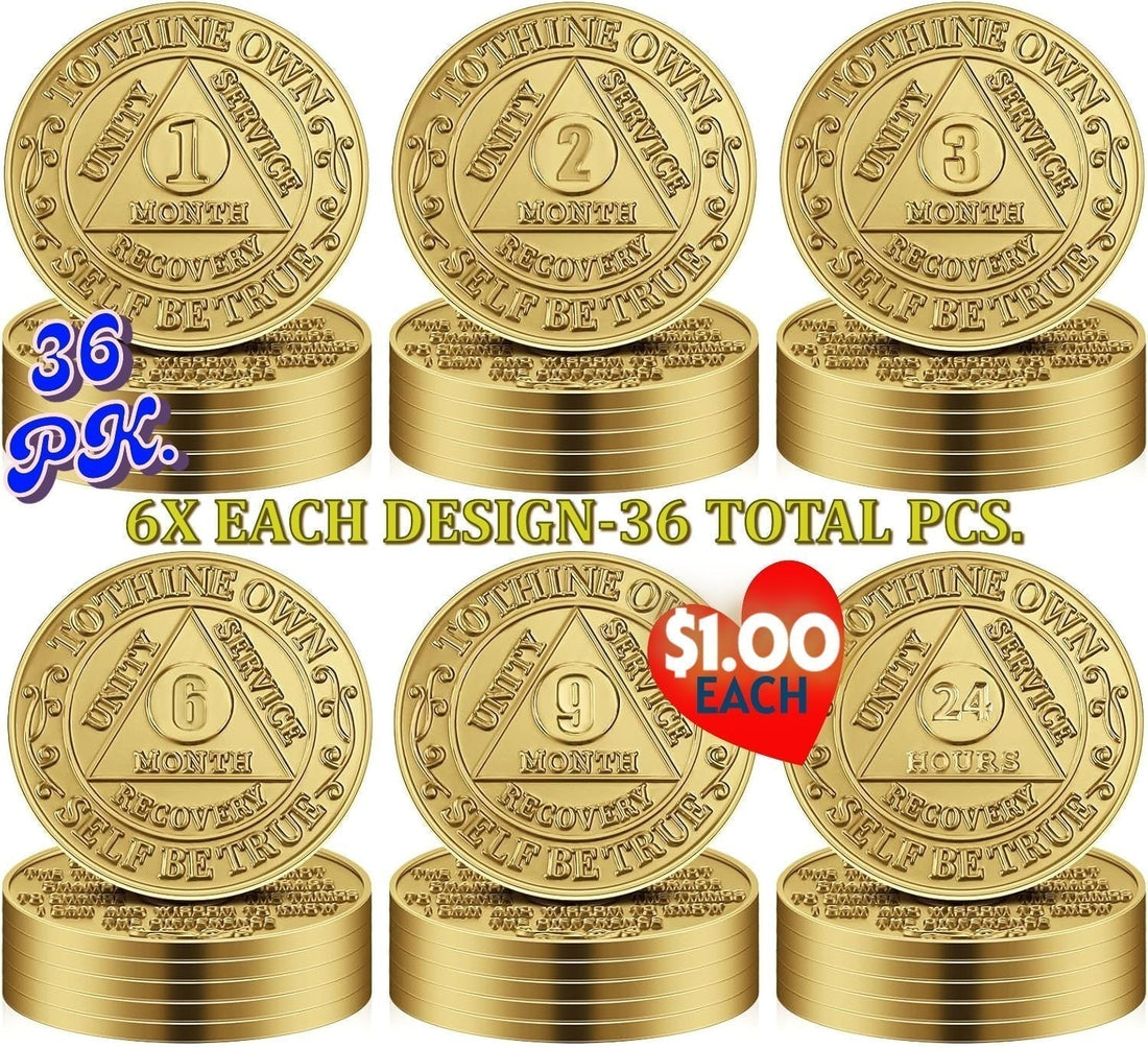 Ocean State Mint-OSM Brands RI-AA Sobriety Coin Packs