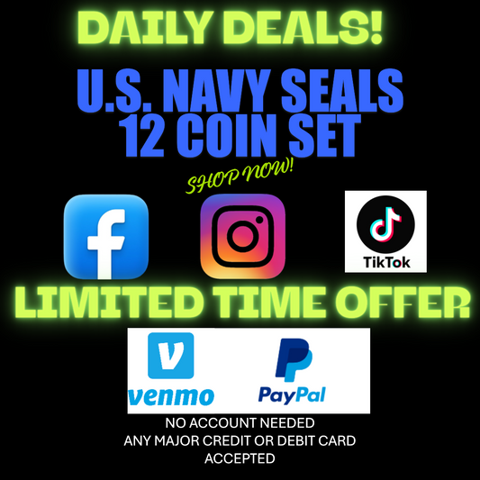 US Navy Seals-All Teams 12 Coin Set-LIMITED OFFER!