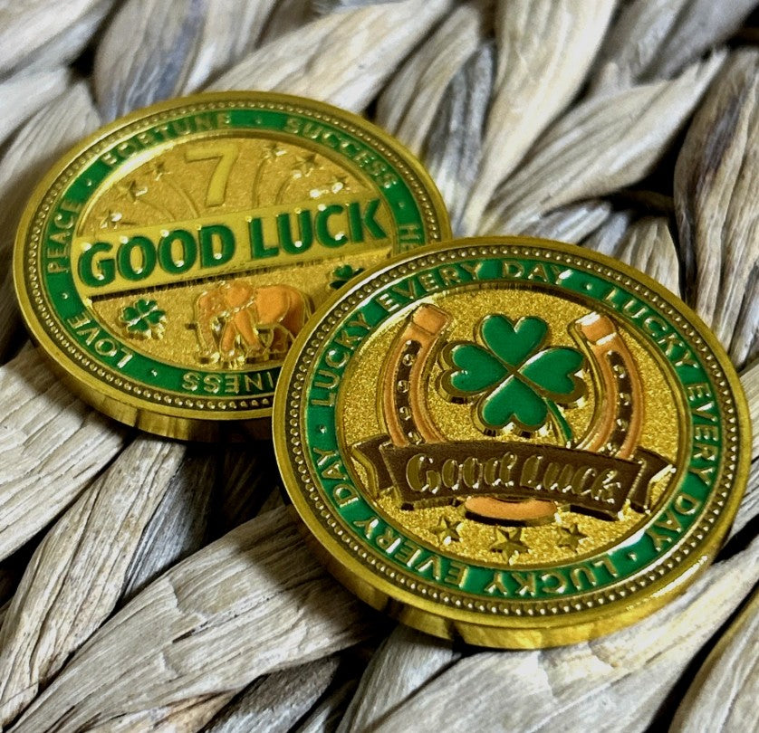 FEEL THE LUCK! Lucky Irish Pocket Gift Coins or Golf Ball Markers-Gift Giving Packs!