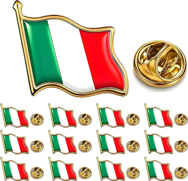BIG ITALIAN PARTY PACK-Italian Flag Pins for The Get Together!