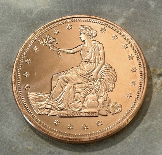 US Trade Dollar Reproduction Copper Coin-PLUS Bulk Copper Coin Orders!
