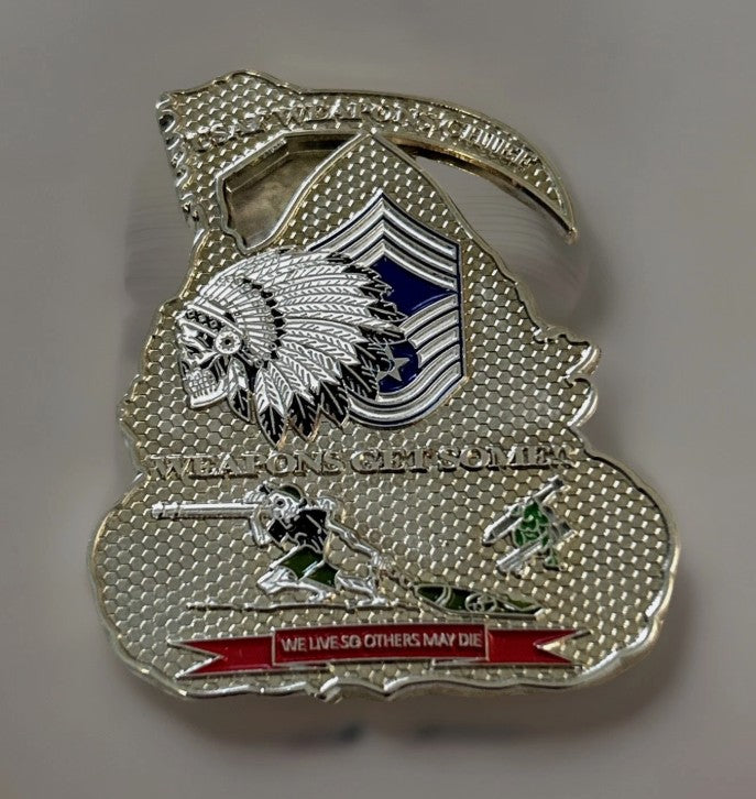 AC2/12WI Grim Reaper "Weapons Get Some" Military Challenge Coin — Mint Condition