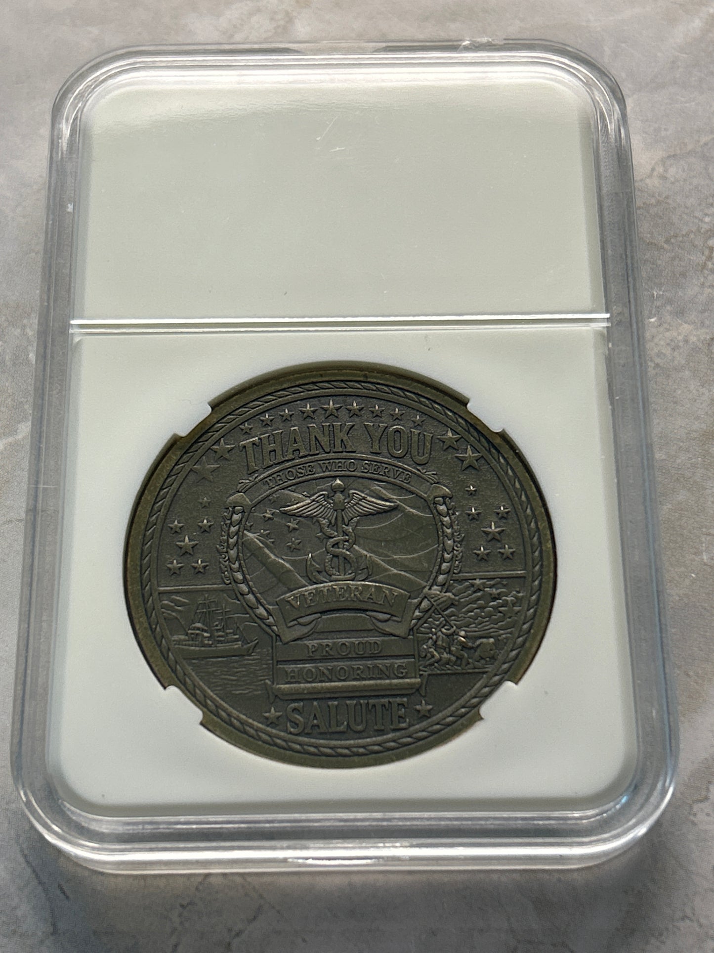 United States Armed Forces Veteran Challenge Coin – Home of the Free | Salute (40mm)