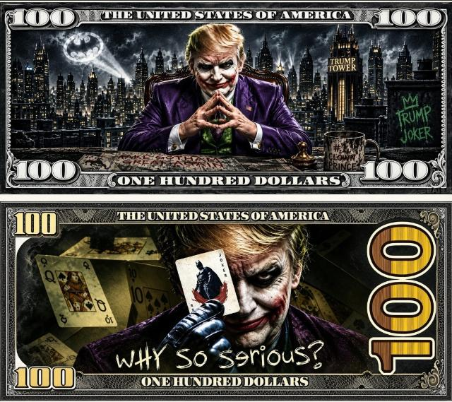 Trump Joker “Why So Serious?” Novelty Collectible Bill | 20 Pack