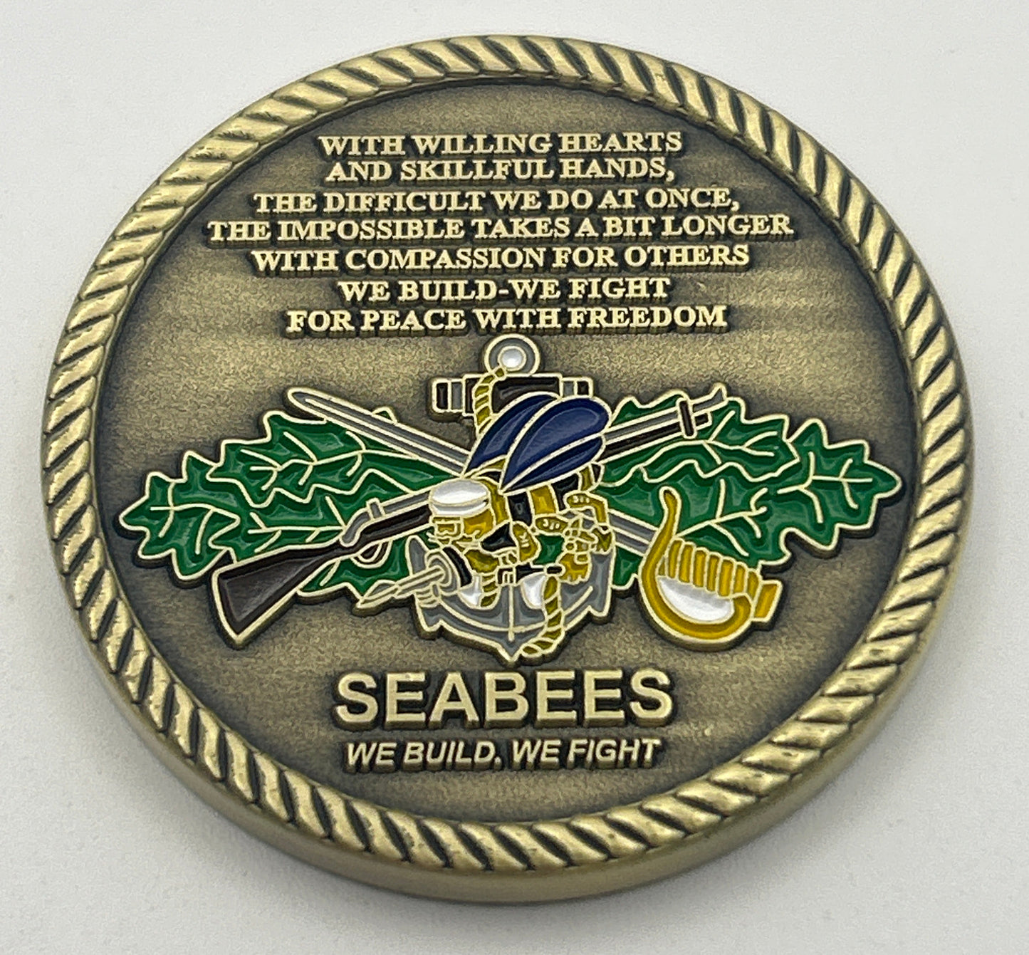 US Navy Seabees Challenge Coin – We Build, We Fight