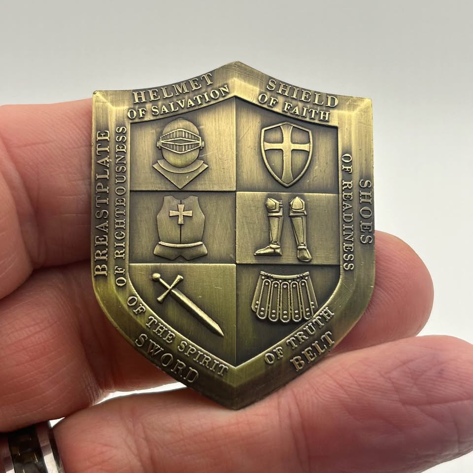 2x Armor of God Shield Coins for Brian FB Marketplace