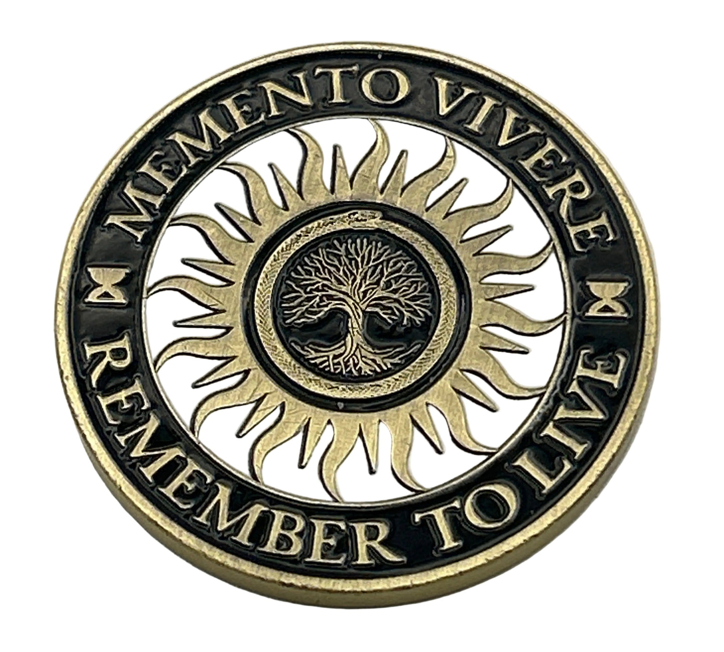 π₯$3.99 DEAL-MEMENTO MORI/VIVERE 1.5" Challenge Coin/Golf Ball Markers