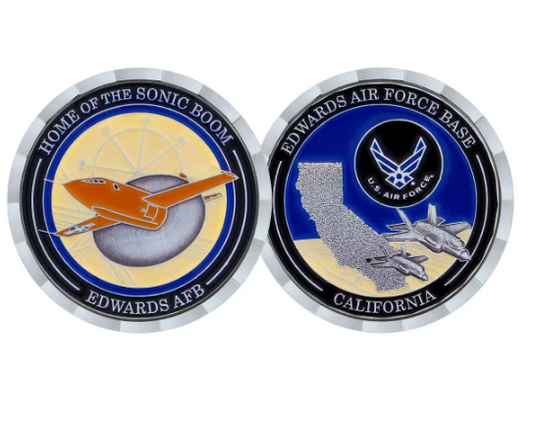 EDWARDS AFB HOME OF THE SONIC BOOM Challenge Coin