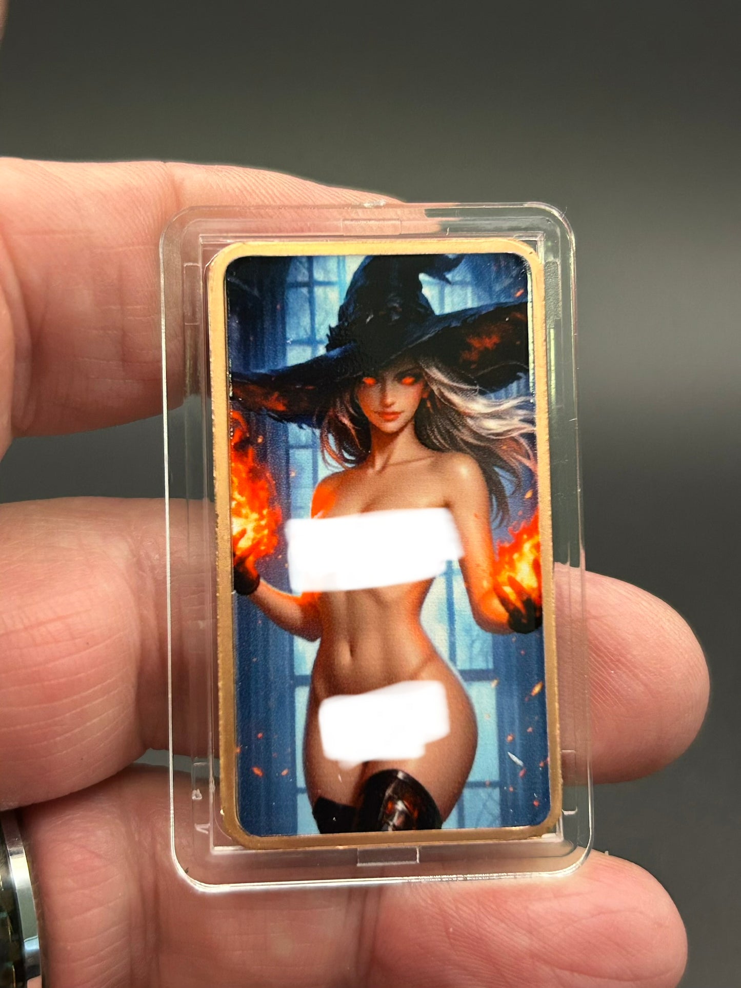 1 Troy Oz Copper Bar Epic Fire Witch Fantasy Series #CB-8