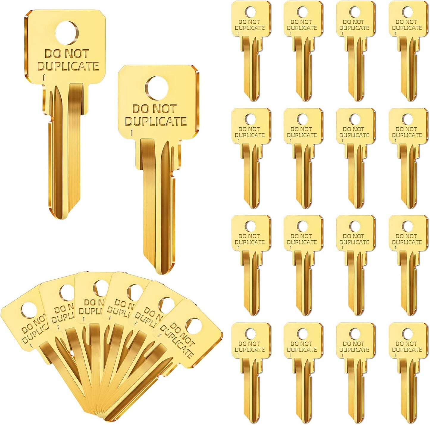 50 Pack SC1 Key Blanks – Do Not Duplicate Brass (Schlage SC-1)