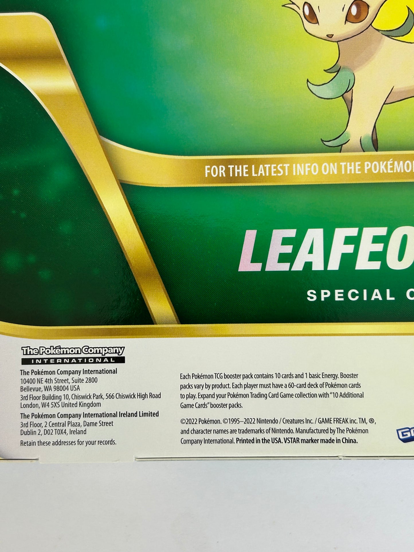 Pokémon TCG: Leafeon VSTAR Special Collection Box — Sealed | Evolving Skies