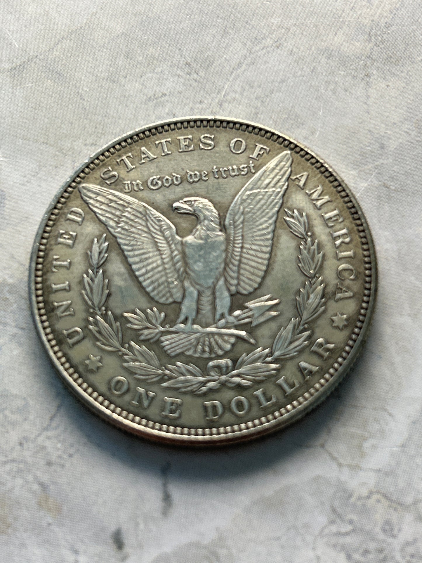 1921 Morgan Dollar Novelty Coin – Hobo Nickel Style Skull & Electric Guitars | E Pluribus Unum (38mm)