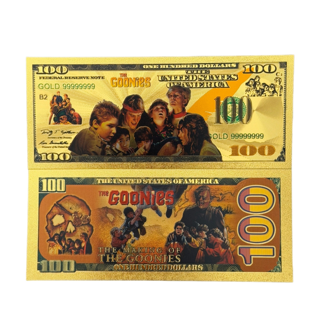 The Goonies 24k Gold Foil Novelty Collectible Bill | 10 Pack