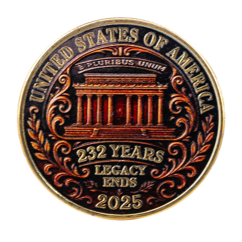 50 PCS Wholesale Lot - 2025 Final Circulating Penny Commemorative Coin Lincoln 232 Years Legacy Ends