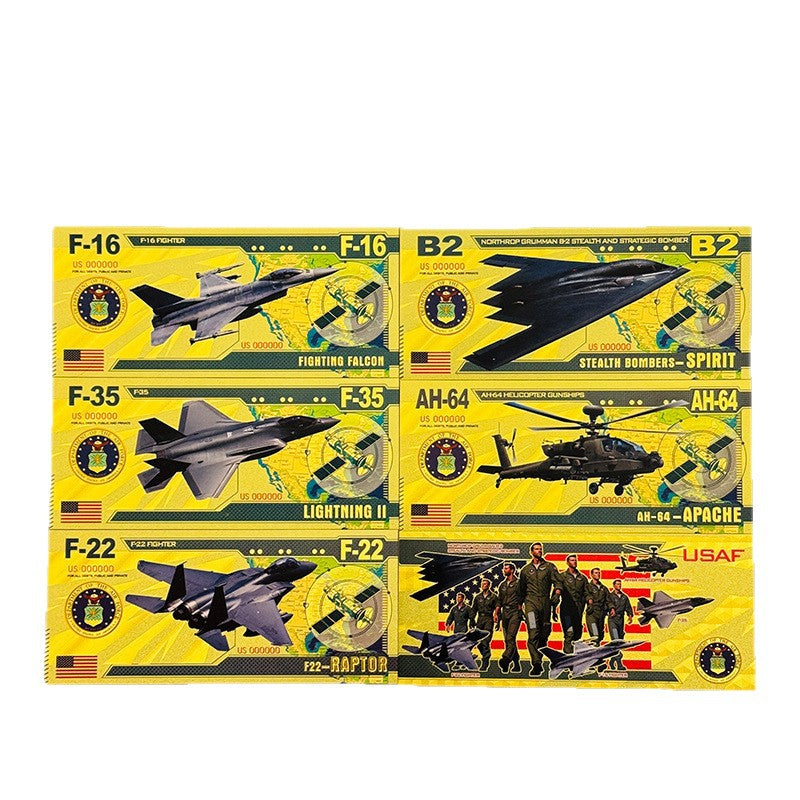 WHOLESALE ONLY-5 PC SET USAF 24K BANKNOTES-MIN 20 SETS
