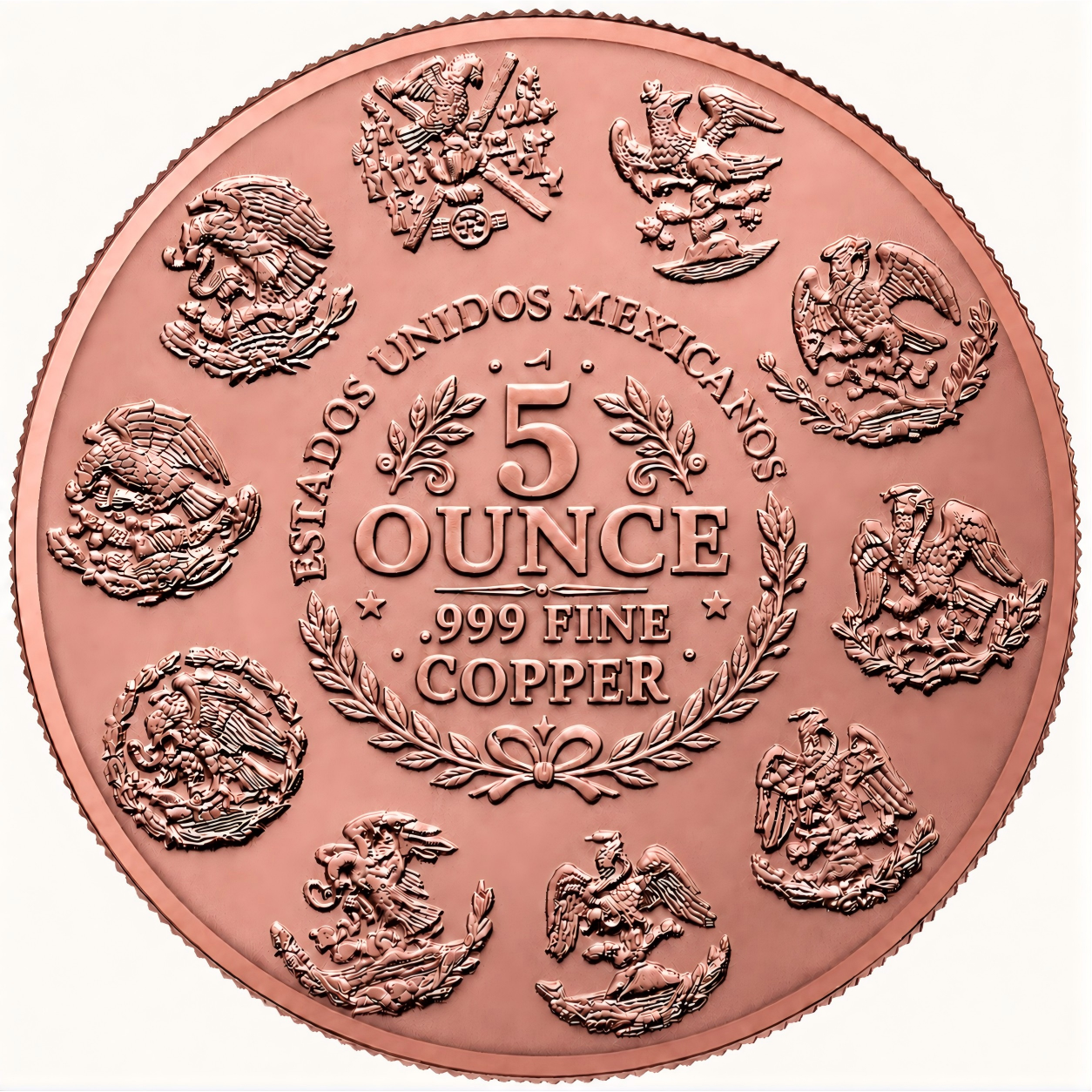 Mexican Libertad 5 oz .999 Fine Copper Round – Day of the Dead Gunslinger Art Edition (PACK of 20)