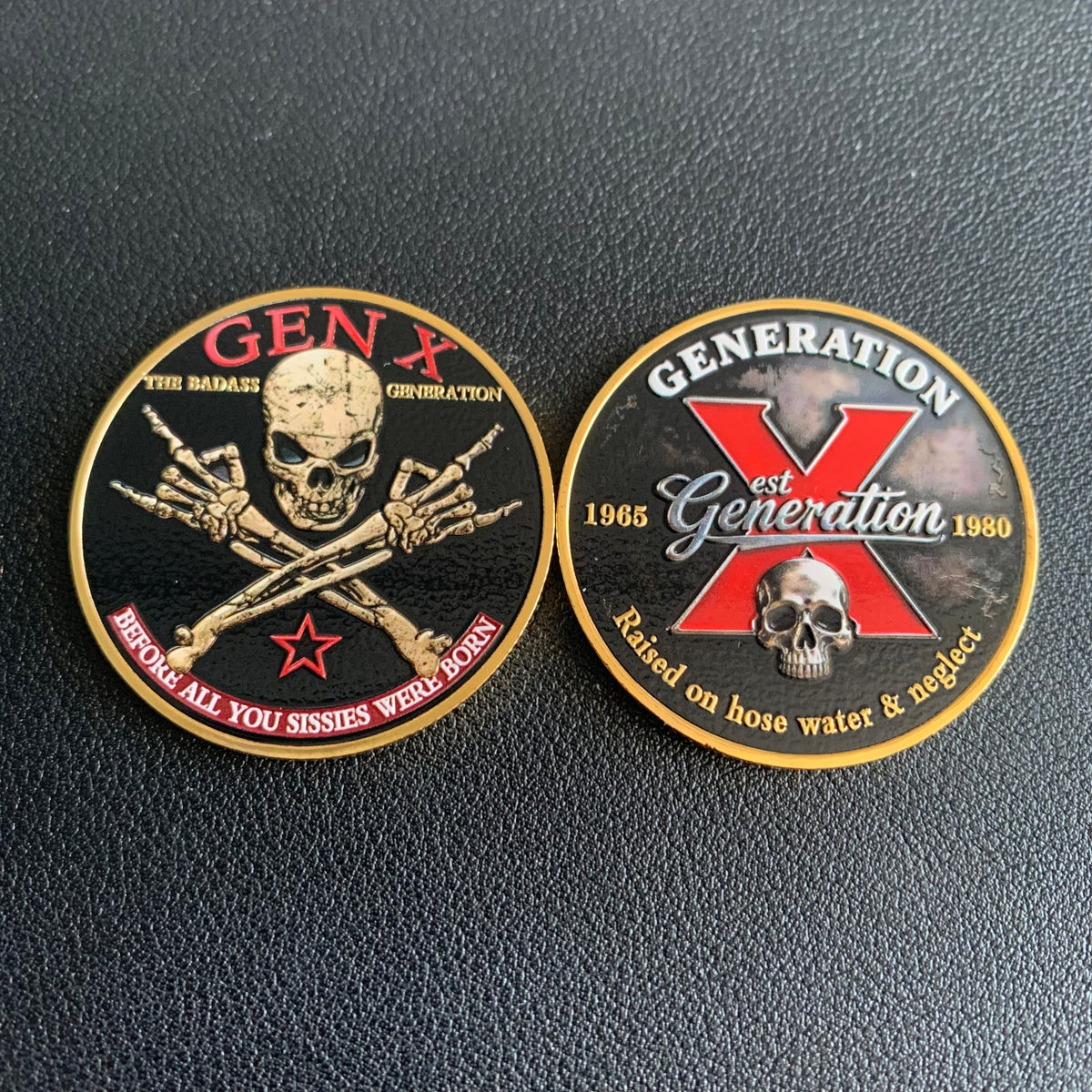 50-Pack Generation X Badass Generation 40 mm Challenge Coins – Black & Gold
