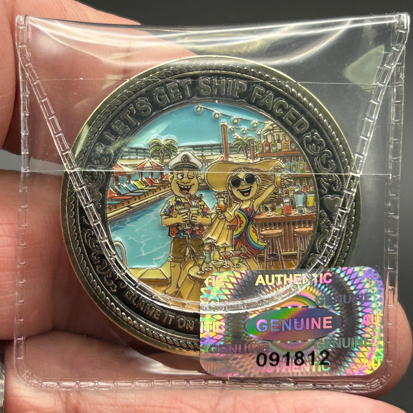 IN STOCK NOW! We Don't Give A Ship - Cruise Challenge Coin (40mm)