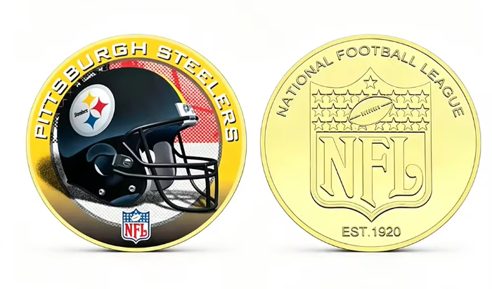 Pittsburgh Steelers NFL Challenge Coin - obverse and reverse
