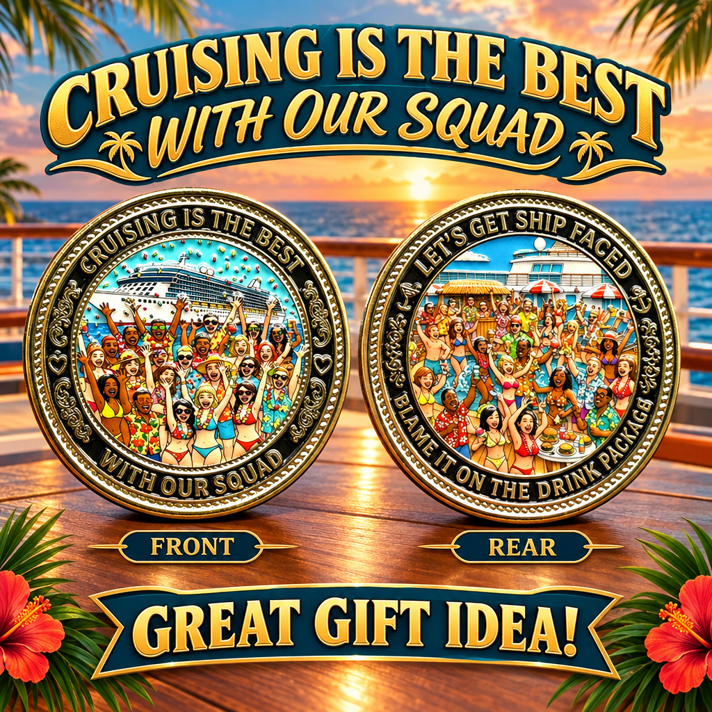 Cruising Is the Best With Our Squad – Double-Sided Cruise Challenge Coin