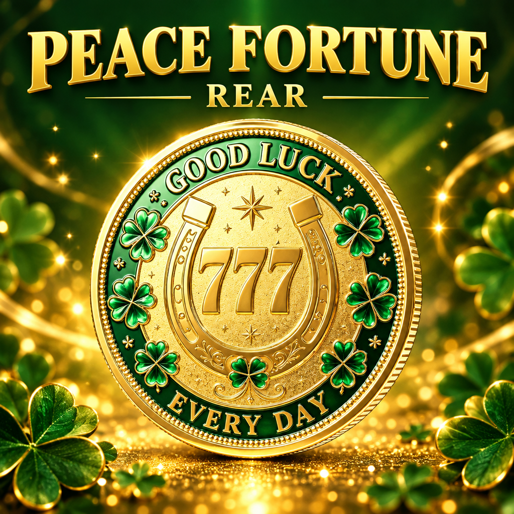 Peace Fortune / Good Luck 777 Challenge Coins – 10 Pack