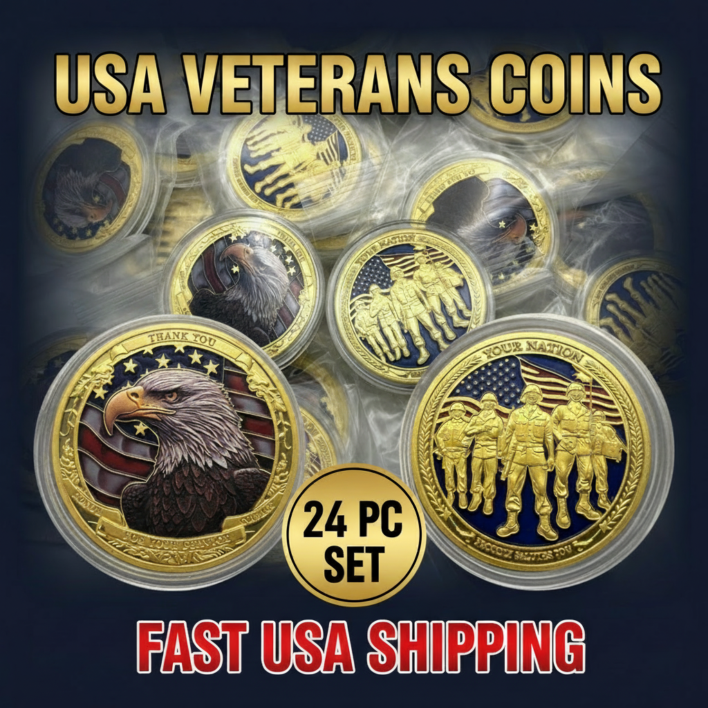 USA Veterans Coins - 24 PC SET