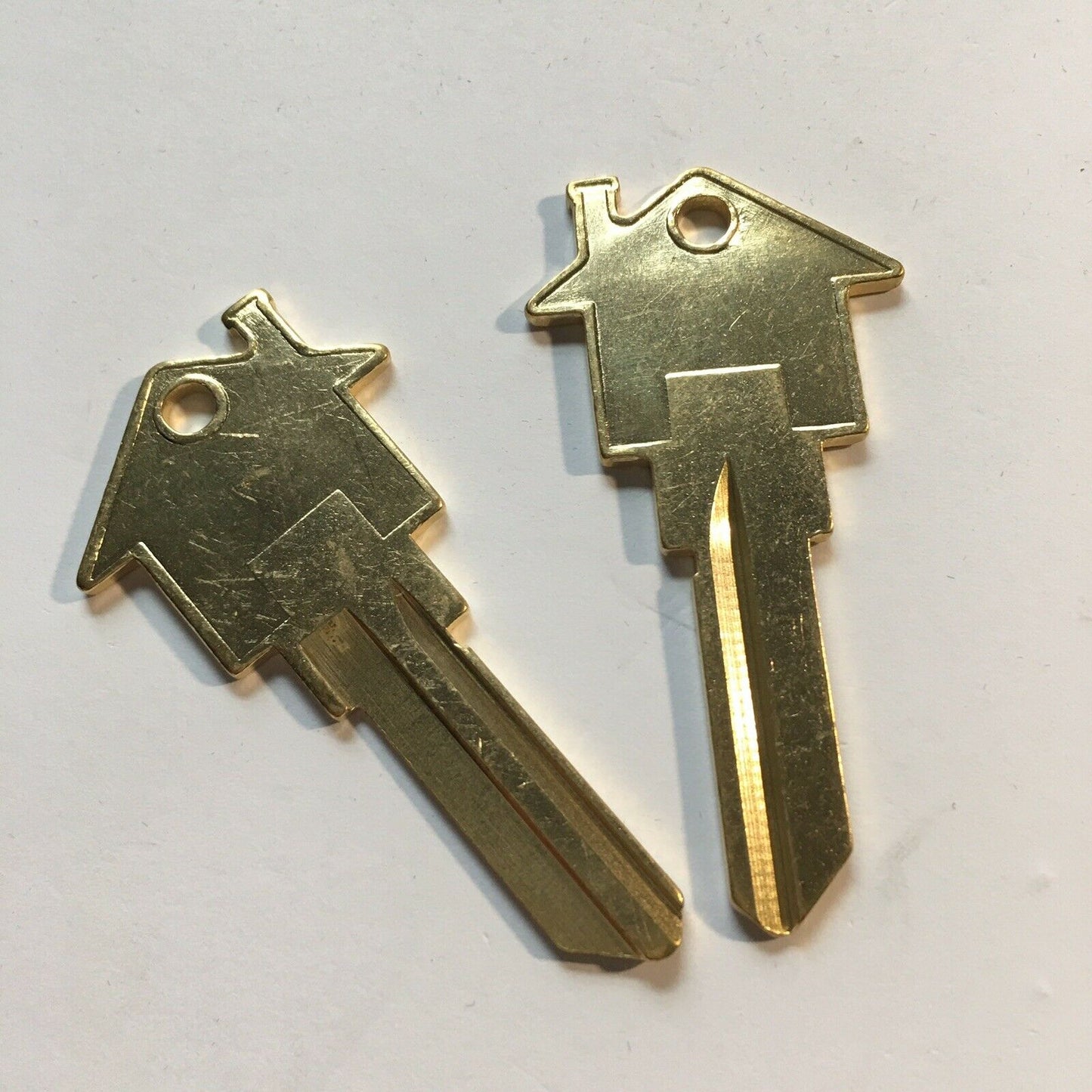 Lot of 50 House Shaped BRASS Key Blanks Realtor-Maintenance Schlage/Kwikset