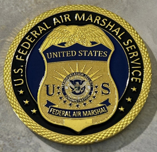 US Federal Air Marshal Service Challenge Coin - Badge with TSA Homeland Security Seal