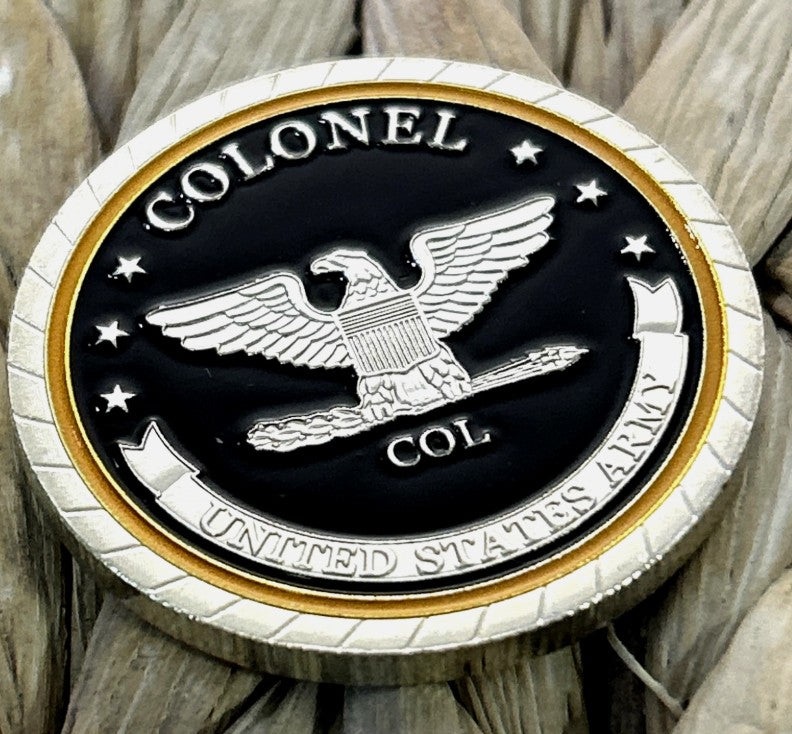 US Army Colonel Challenge Coin 40mm - Front View