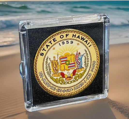 State of Hawaii 1959 Commemorative Coin - Full Color State Seal