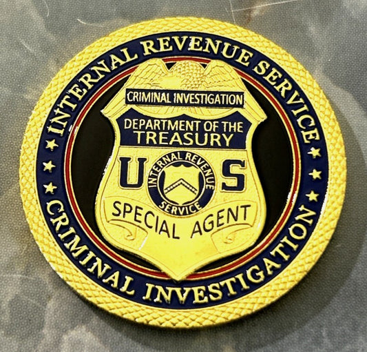 IRS Criminal Investigation Special Agent Challenge Coin - Obverse