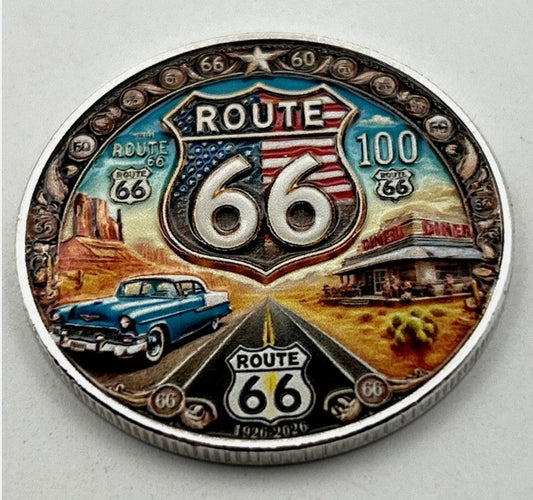 Route 66 Centennial Challenge Coin – 100th Anniversary 1926-2026 Collectible