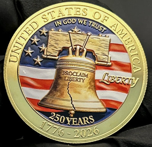 Semiquincentennial Liberty Bell Challenge Coin - Proclaim Liberty - 250 Years 1776-2026