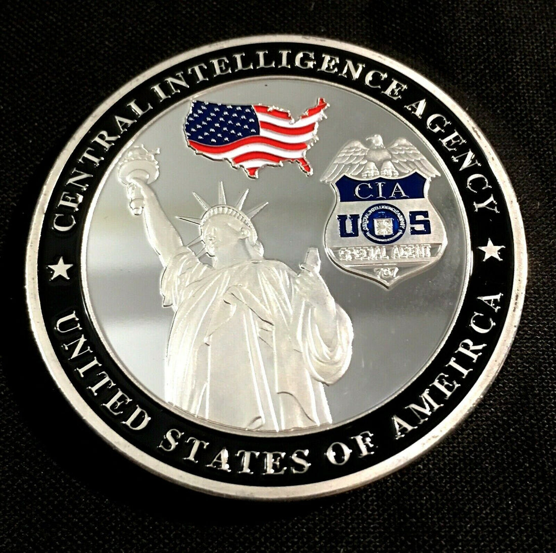 CIA United States Central Intelligence Agency Liberty EGL Challenge Coin 45mm