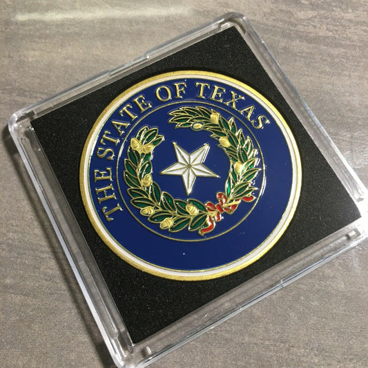 Great State of Texas State Symbol Collectible Challenge Coin w Case