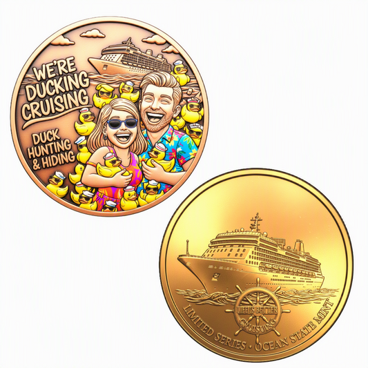We're Ducking Cruising - Custom Cruise Challenge Coin by Ocean State Mint