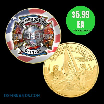 9/11 343 NYFD Coin Gifts BulkPacks