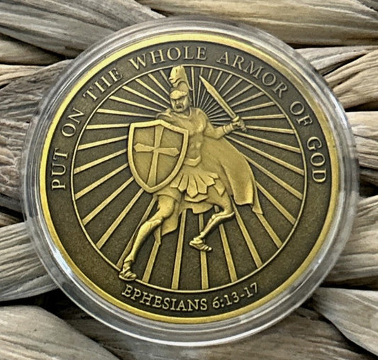 NEW! Armor of God Ephesians prayer 6:13-17 Coins Now on eBay