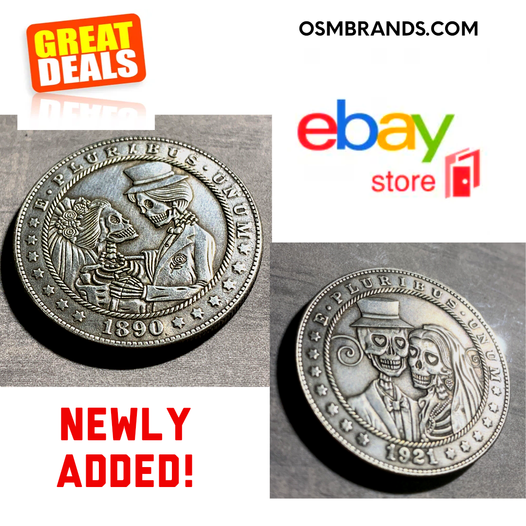 As Seen on YouTube-New Wedded Bliss Skull Coins for sale on eBay-OSM Brands