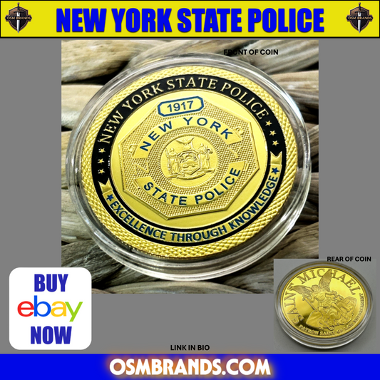 New York State Police Challenge Coin - Est. 1917 Excellence Through Knowledge