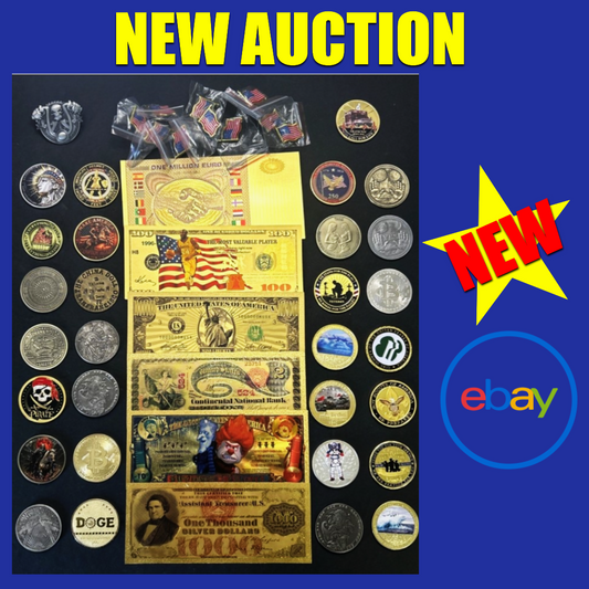 New eBay Auction - Massive Challenge Coins Banknotes Collectibles Lot - OSM Brands