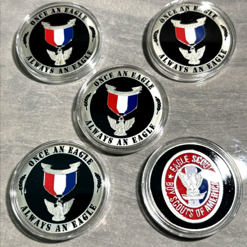 Eagle Scout - Boy Scout Commemorative Souvenir TROOP 5 PACK! Challenge Coin ON EBAY