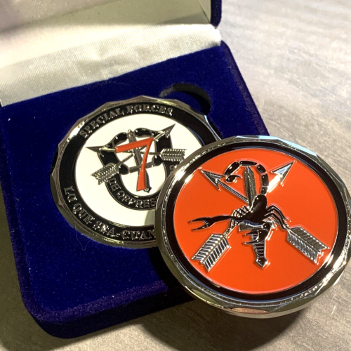 EGLIN AFB Challenge Coin 7TH Special Forces Scorpion 1.75" with Presentation Box for sale on eBay USA