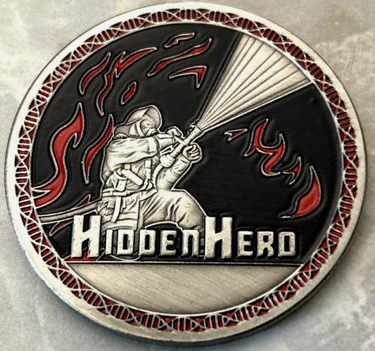 New! Firefighter *Hidden Hero-It's In My DNA* Commemorative 1.75" Gift Coin Medal