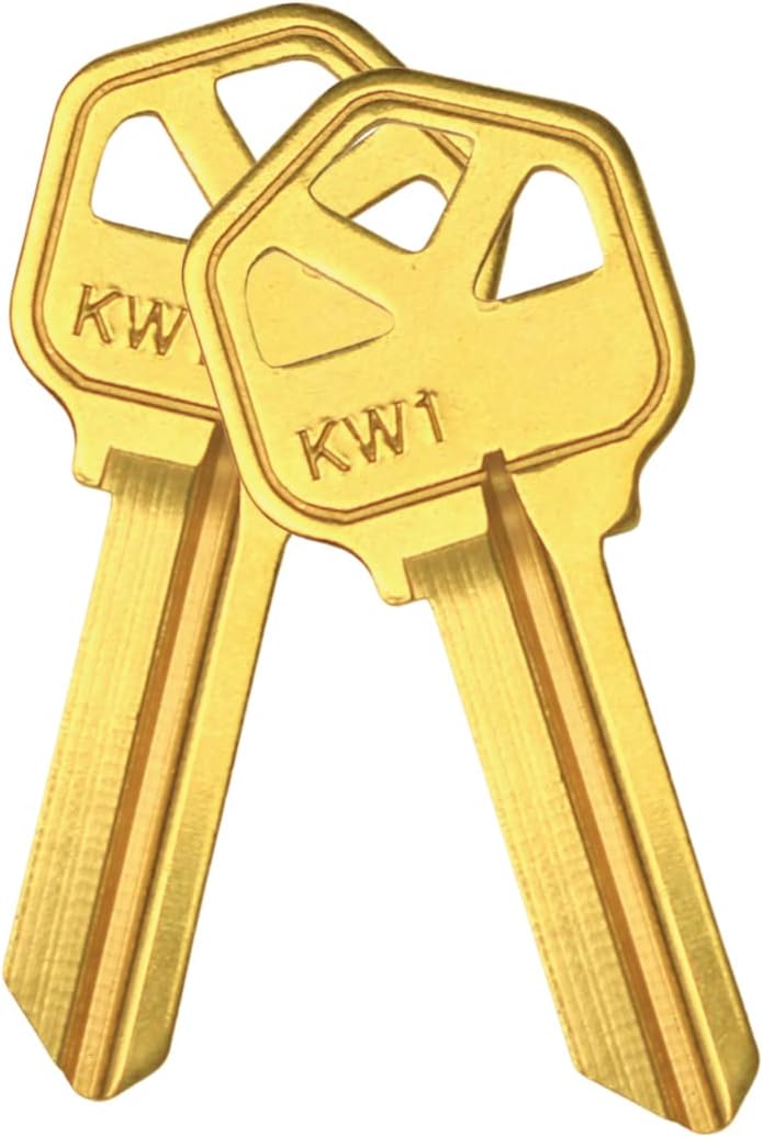 100 Kwikset Brass KW-1 Uncut Key Blanks For Landlords-Business-Property Managers