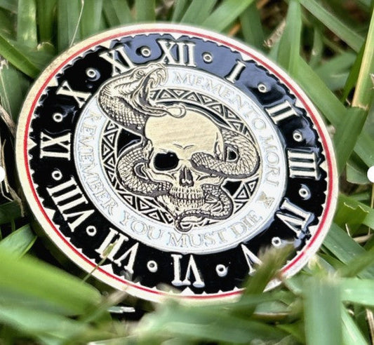Snake Eyes Memento Mori-Memento Vivere Pocket Coins/Golf Ball Markers-1.5"