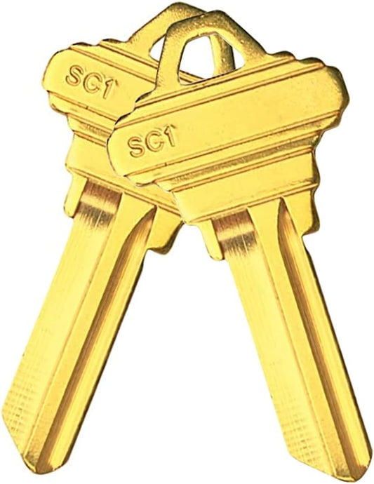 100 Count SC-1 Schlage Uncut Key Blanks for Home-Landlords-Property managers