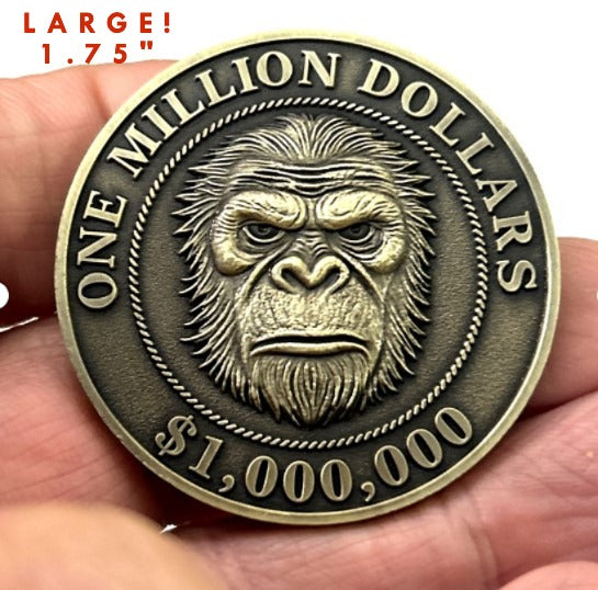 NEW! Custom Sasquatch Yeti Bigfoot $1,000,000 Reward Coin