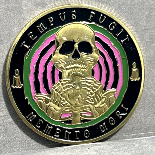 Tempus Fugit Memento Mori Challenge Coin Skull CAPRE DIEM Coin IN STOCK USA NEW-EBAY USA