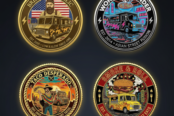 Custom Challenge Coins for Your Food Truck Business — Limited Edition Brand Recognition That Lasts